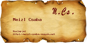 Meizl Csaba névjegykártya