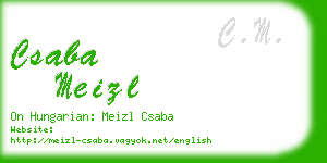 csaba meizl business card